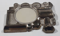 Vintage Train Engine Locomotive Shaped Metal Photo Picture Frame