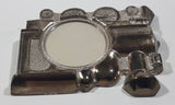 Vintage Train Engine Locomotive Shaped Metal Photo Picture Frame