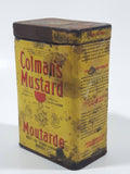 Vintage Colman's Mustard Bull's Head Yellow Tin Metal Spice Container 4 oz