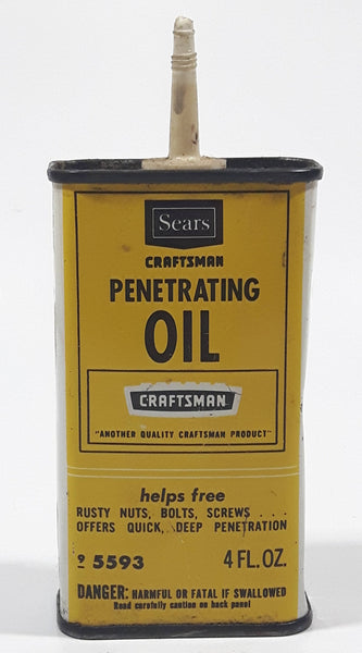 Vintage Sears Craftsman Penetrating Oil Handy Oiler Tin Metal Container 4 1/2 FL. OZ.