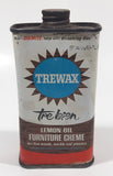 Vintage Trewax Sample Size Lemon Oil Furniture Creme 4 1/4" Tall Tin Metal Container EMPTY