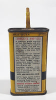 Vintage Super Seal Liquid Wrench Super Oil The Premium Household Oil Yellow  5" Tall Tin Metal Container 3 Fluid Ounces