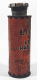 Rare Antique X Laboratories HX Liquid Repairs Leaky Radiator Orange 6 1/4" Tall Tin Metal Container 75 Cents Size For Fords Chevrolets Etc.