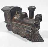 Vintage Heavy Metal Train Engine Locomotive 6" Long Coin Bank