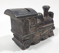 Vintage Heavy Metal Train Engine Locomotive 6" Long Coin Bank