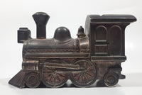 Vintage Heavy Metal Train Engine Locomotive 6" Long Coin Bank