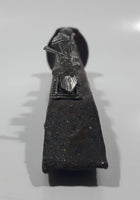 Vintage Railroad Spike with Metal Train Cars On Track 6 3/4" Long