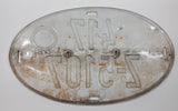 Vintage 1967 Western Germany Customs Export Hauptzollamt Hannover Oval Shaped Metal Vehicle License Plate Tag 417 Z-5107