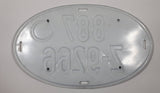 Vintage 1967 Western Germany Customs Export Bundesfinanzervwaltung Oval Shaped Metal Vehicle License Plate Tag 887 Z-9266