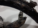 Vintage Drift Wood Coal Train Miner Western Bandit Folk Art Drift Wood Sculpture 9 1/2" Wide