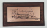 Vintage CP Rail Mogul Type 2-6-0 Circa 1888 C.P.R. 415 Copper Metal 4 1/4" x 7 1/4" Wood Wall Plaque