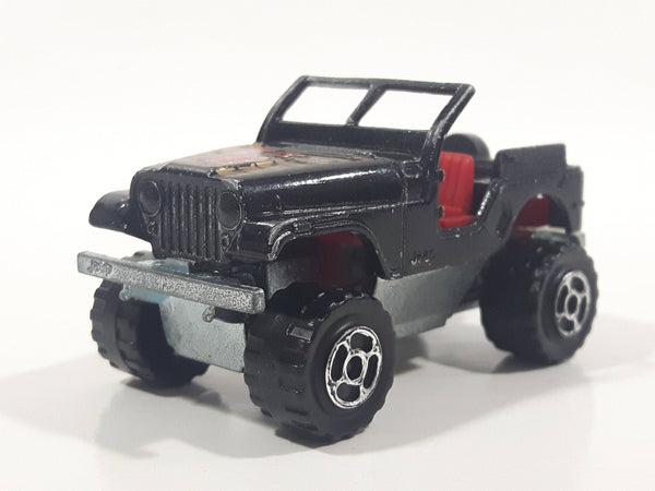 Majorette Jeep CJ 4x4 No. 290 & No. 244 Black 1/54 Scale Die Cast Toy Car Vehicle