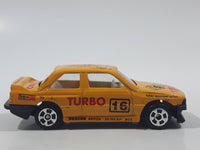 Unknown Brand Turbo #16 Yellow Die Cast Toy Car Vehicle