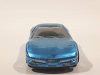 Maisto '97 Chevrolet Corvette Metallic Light Blue Die Cast Toy Car Vehicle