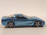 Maisto '97 Chevrolet Corvette Metallic Light Blue Die Cast Toy Car Vehicle