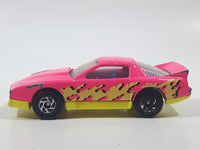 1994 Matchbox Pontiac Firebird Racer Hot pink and Fluorescent Yellow Die Cast Toy Car Vehicle