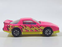 1994 Matchbox Pontiac Firebird Racer Hot pink and Fluorescent Yellow Die Cast Toy Car Vehicle