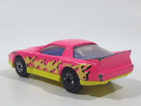 1994 Matchbox Pontiac Firebird Racer Hot pink and Fluorescent Yellow Die Cast Toy Car Vehicle