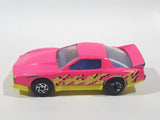 1994 Matchbox Pontiac Firebird Racer Hot pink and Fluorescent Yellow Die Cast Toy Car Vehicle