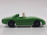 Vintage Tomte Laerdal Stavangar Norway Convertible Green Rubber Die Cast Toy Car Vehicle 4" Long