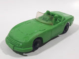 Vintage Tomte Laerdal Stavangar Norway Convertible Green Rubber Die Cast Toy Car Vehicle 4" Long