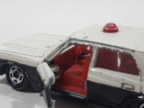 Vintage Tomica No. 4.27.32.110 Toyota Crown Police Cop White and Black 1/65 Scale  Die Cast Toy Car Vehicle with Opening Doors Made in Japan