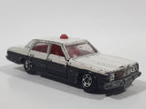 Vintage Tomica No. 4.27.32.110 Toyota Crown Police Cop White and Black 1/65 Scale  Die Cast Toy Car Vehicle with Opening Doors Made in Japan