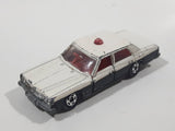 Vintage Tomica No. 4.27.32.110 Toyota Crown Police Cop White and Black 1/65 Scale  Die Cast Toy Car Vehicle with Opening Doors Made in Japan