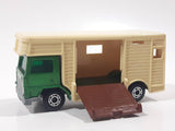 Vintage 1977 Lesney Matchbox Superfast No. 40 Bedford Horse Box Truck Green and Beige Die Cast Toy Car Vehicle
