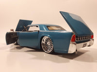 Jada Dub City No. 90609 1963 Lincoln Continental Blue 1/24 Scale Die Cast Toy Car Vehicle with Suicide Doors