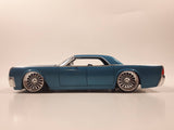 Jada Dub City No. 90609 1963 Lincoln Continental Blue 1/24 Scale Die Cast Toy Car Vehicle with Suicide Doors