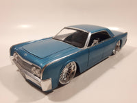 Jada Dub City No. 90609 1963 Lincoln Continental Blue 1/24 Scale Die Cast Toy Car Vehicle with Suicide Doors