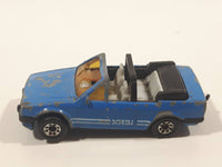 1988 Matchbox Ford Escort Cabriolet Blue Die Cast Toy Car Vehicle Busted Up