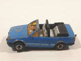 1988 Matchbox Ford Escort Cabriolet Blue Die Cast Toy Car Vehicle Busted Up