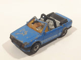 1988 Matchbox Ford Escort Cabriolet Blue Die Cast Toy Car Vehicle Busted Up