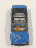 1988 Matchbox Ford Escort Cabriolet Blue Die Cast Toy Car Vehicle Busted Up