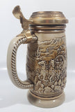 1987 Avon Ceramarte Brazil The Gold Rush San Francisco California 8 1/4" Tall Ceramic Collector's Stein