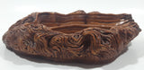 Vintage Coco Joe's Heavy Hapa Wood Tree Stump Design 2 Compartment Candy Serving Dish