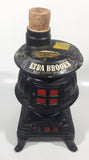 Vintage 1968 Ezra Brooks Real Sippin' Whiskey 12 Years Proof Cast Iron Pot Belly Cook Stove Oven 9" Tall Liquor Bottle Decanter