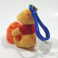 2001 McDonald's Disney The Book of Pooh Winnie The Pooh Plastic and Plush Clip On 3" Tall Toy Figure