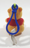 2001 McDonald's Disney The Book of Pooh Winnie The Pooh Plastic and Plush Clip On 3" Tall Toy Figure