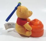 2001 McDonald's Disney The Book of Pooh Winnie The Pooh Plastic and Plush Clip On 3" Tall Toy Figure