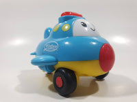 Win Fun Light Up Blue Stubby Airplane 3 3/8" Long Plastic Toy Aircraft