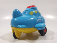 Win Fun Light Up Blue Stubby Airplane 3 3/8" Long Plastic Toy Aircraft