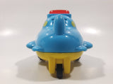 Win Fun Light Up Blue Stubby Airplane 3 3/8" Long Plastic Toy Aircraft