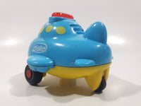 Win Fun Light Up Blue Stubby Airplane 3 3/8" Long Plastic Toy Aircraft