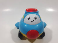 Win Fun Light Up Blue Stubby Airplane 3 3/8" Long Plastic Toy Aircraft