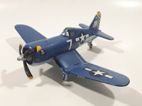Disney Pixar Planes Skipper VF-17 Airplane Dark Blue 5" Long Die Cast Toy Aircraft with Folding Wings