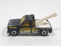 1998 Matchbox Motor Sports GMC Wrecker Truck 24 Hour Towing Black Die Cast Toy Car Vehicle