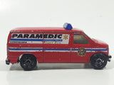 2006 Matchbox Fire Ford Panel Van Paramedic Red Die Cast Toy Car Vehicle